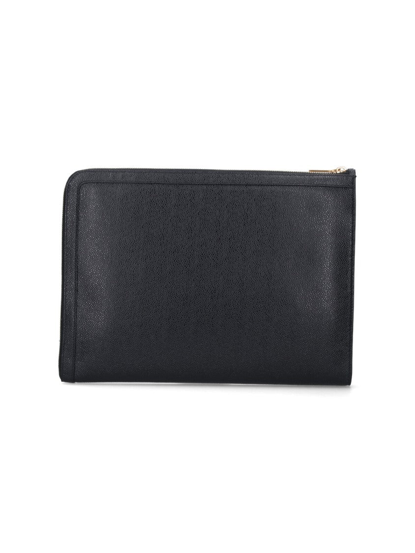 Thom Browne Logo Clutch – Black