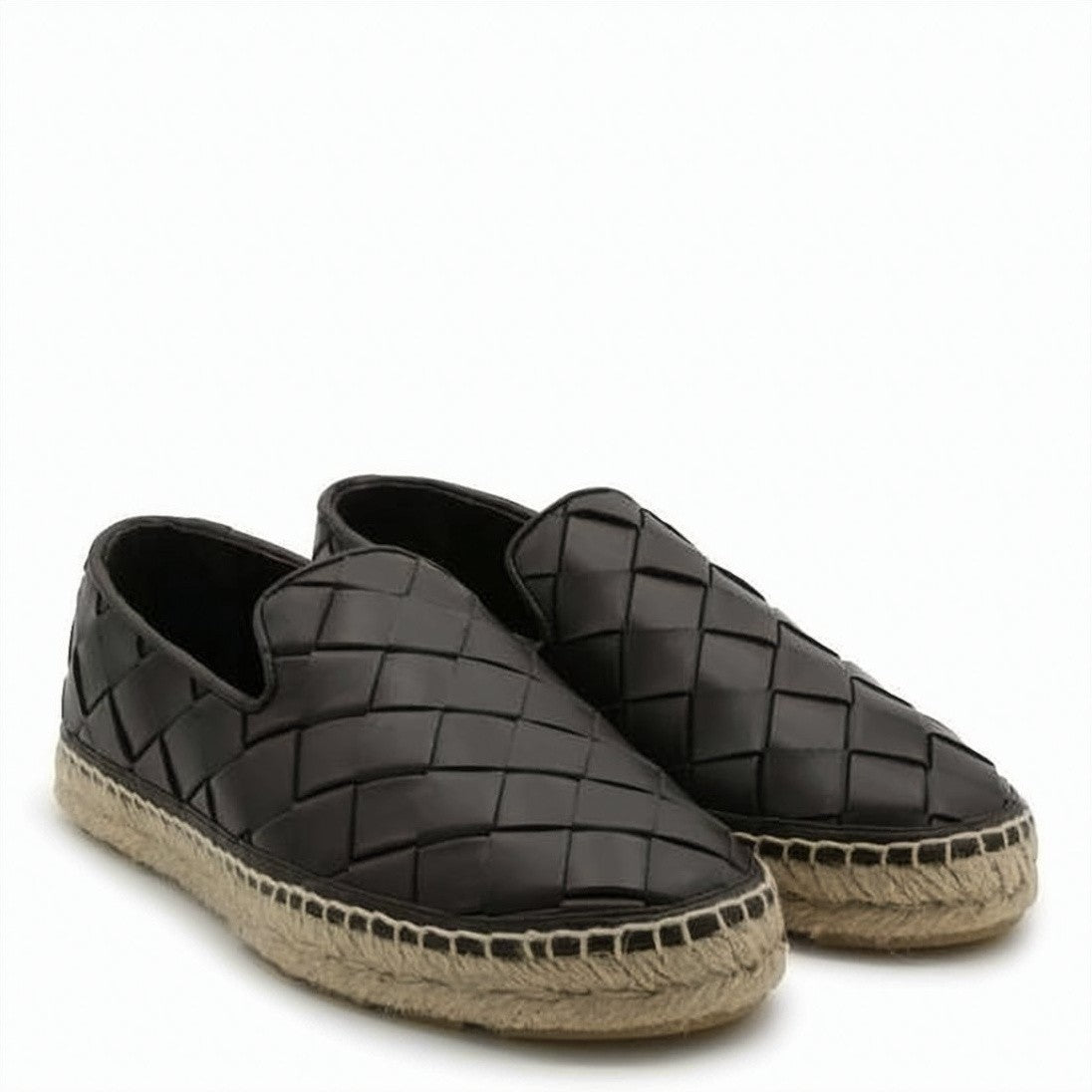 Bottega Veneta Woven Lambskin Loafer With Jute-Wrapped Sole And Padded Texture