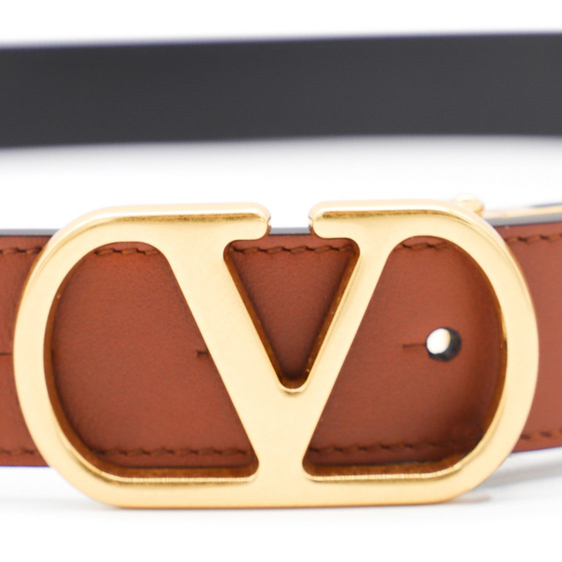 Valentino Garavani Cognac Leather Belt