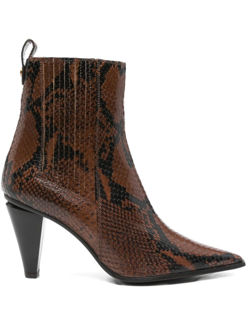 Roberto Festa Textured Snakeskin Ankle Boots