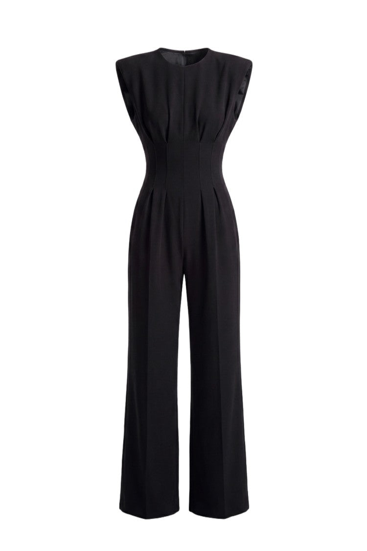 Saiid Kobeisy Structured Pleated Jumpsuit With Wide-Leg Design