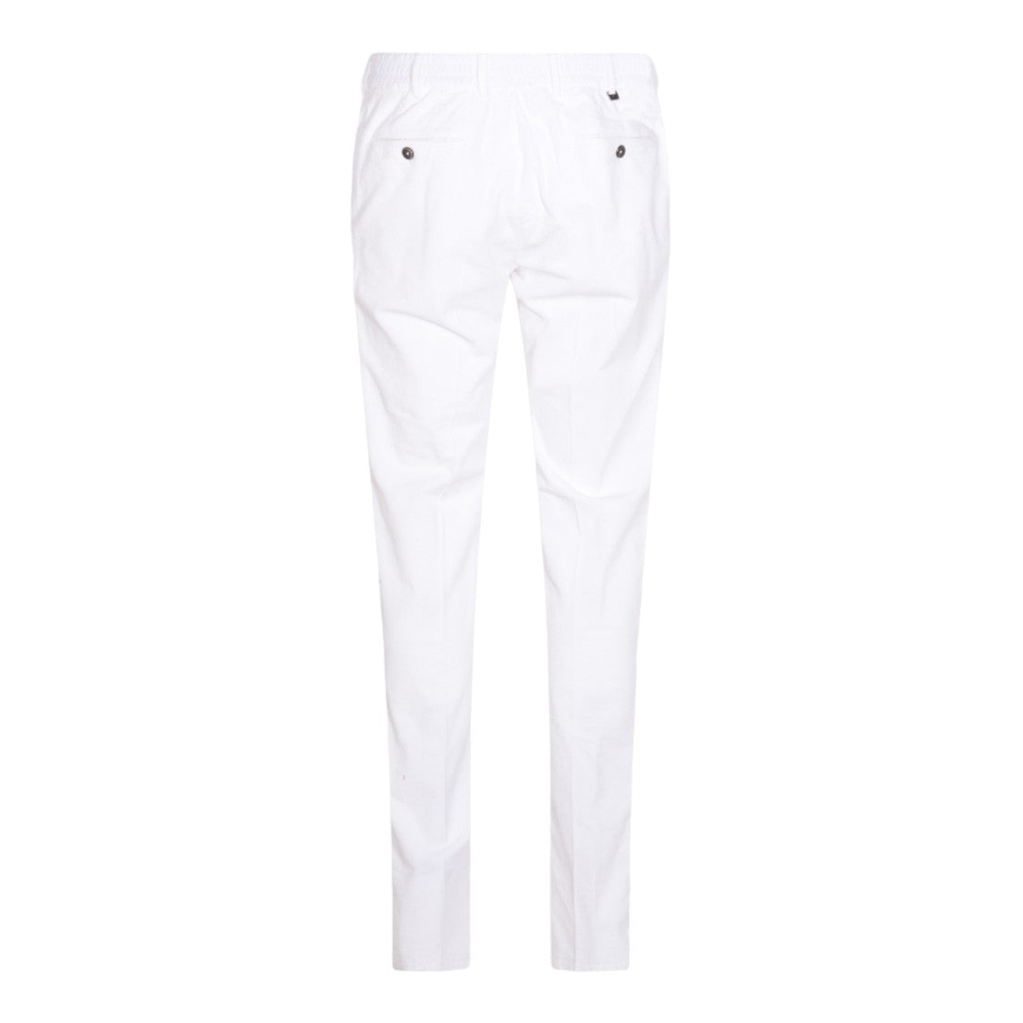 Pt Torino Slim-Fit White Trousers With Tailored Design