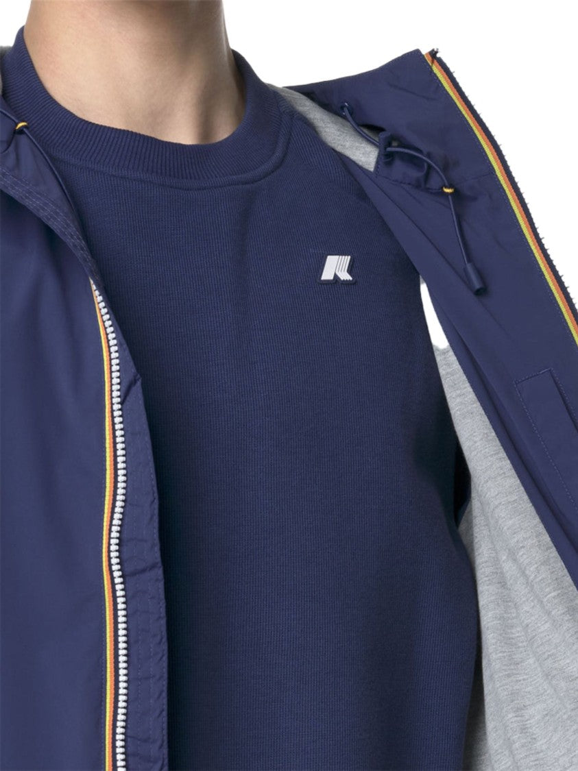 K-Way Deep Blue Stretch Nylon Jacket