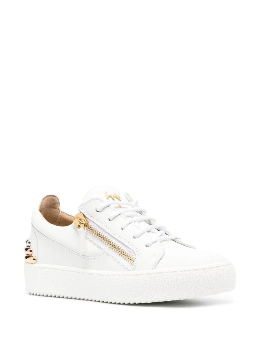 Giuseppe Zanotti Trainers With Side Zippers And Metallic Accents