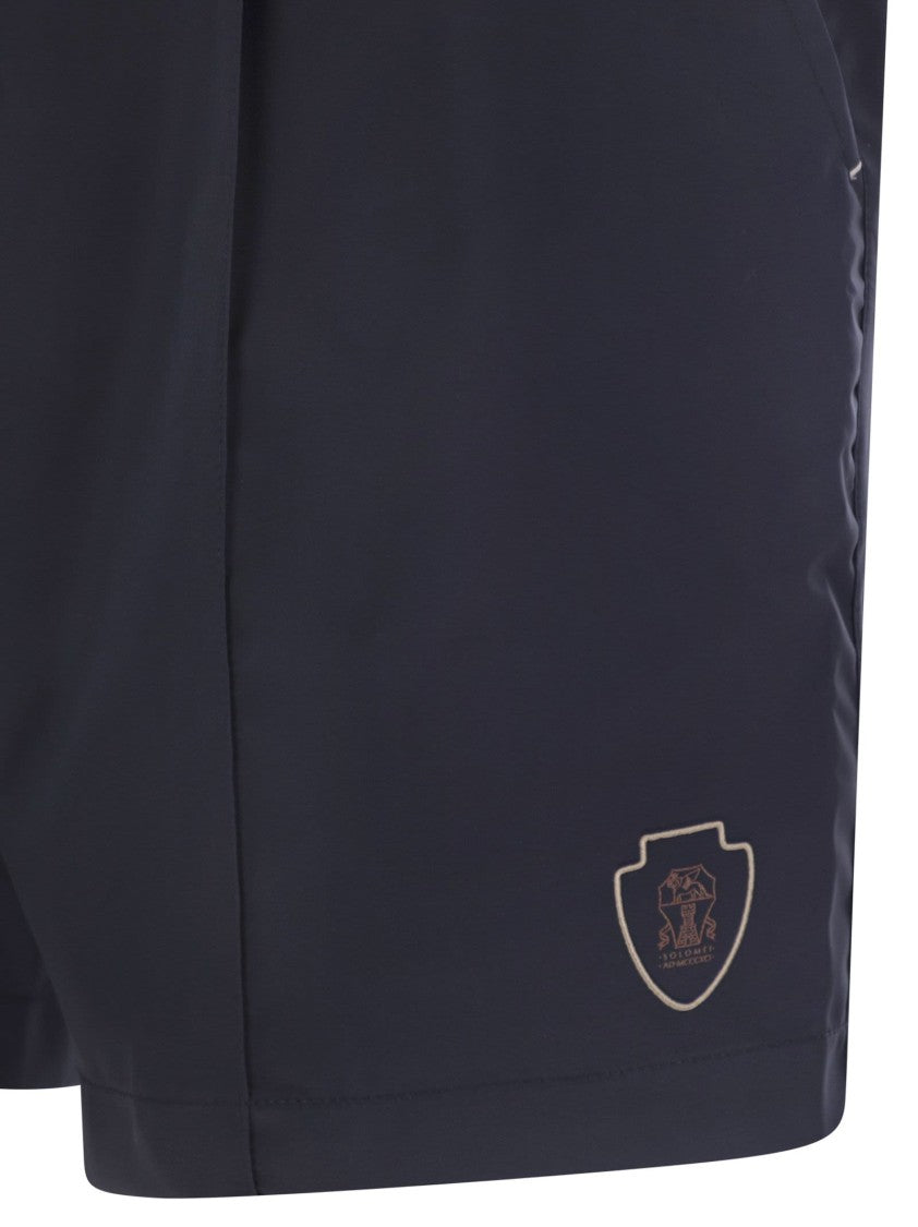 Brunello Cucinelli Bermuda Shorts In Tech Fabric With Darts