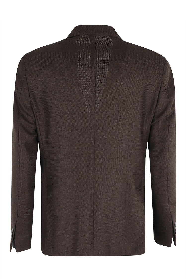 Breras Milano Tailored Brown Wool Blazer