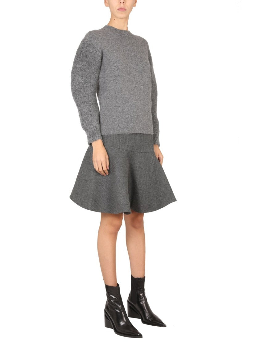 Jil Sander Textured Grey Knit Sweater