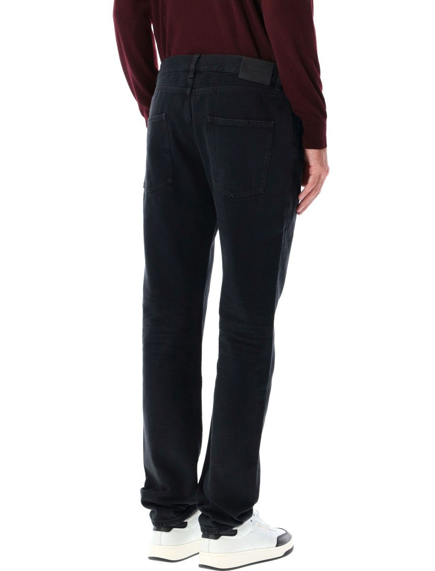Saint Laurent Low-Rise Slim Jeans Black