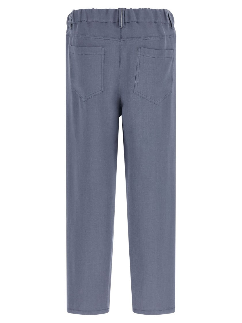 Brunello Cucinelli 'Baggy' Viscose And Linen Fluid Twill