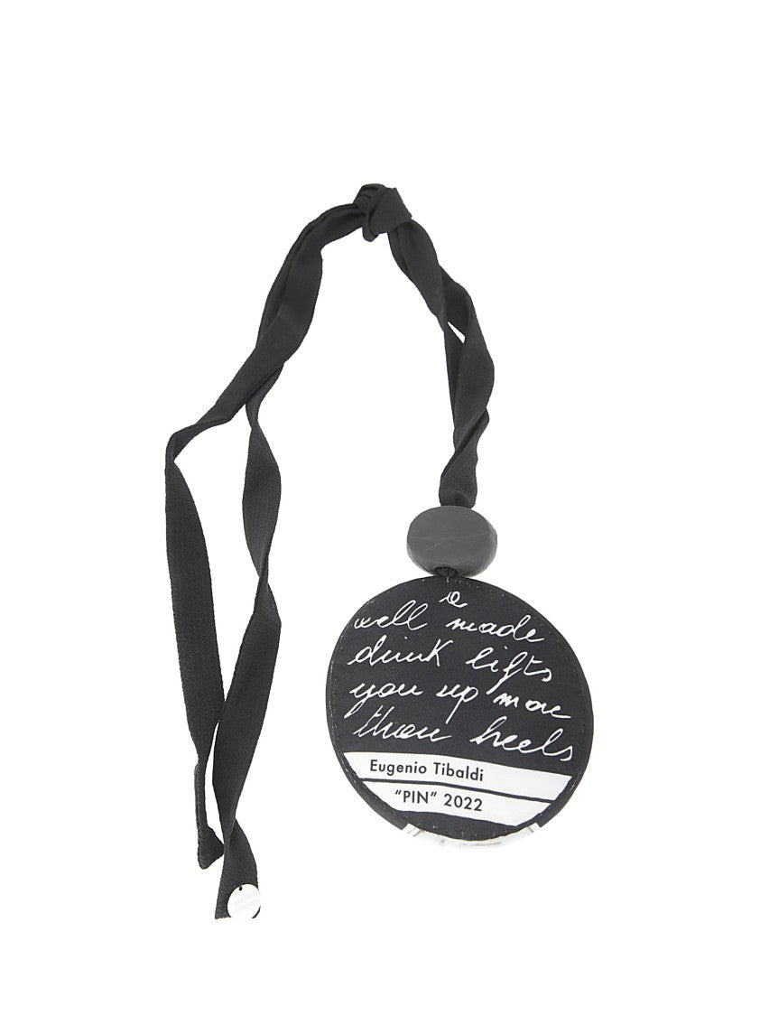 Maria Calderara Fabric Print Pendant Necklace