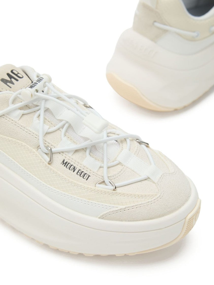 Moon Boot Water-Resistant White Sneakers With Sole