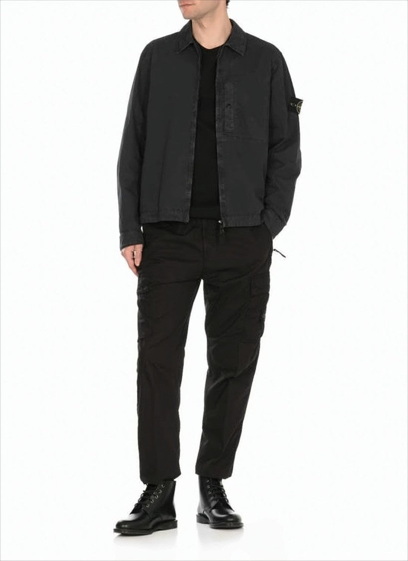 Stone Island Boxy Long-Sleeve Shirt With Front Zipper
