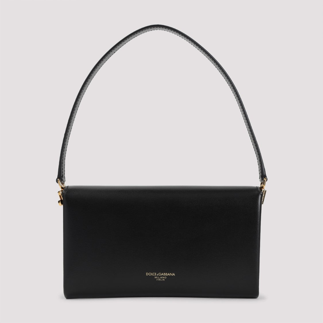 Dolce & Gabbana Structured Black Leather Handbag