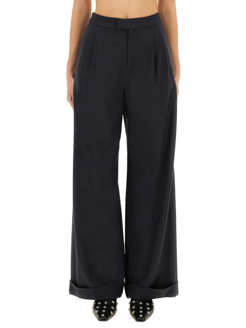 Zona20 Milano Wide Leg Tailored Pants With Clean Waistband