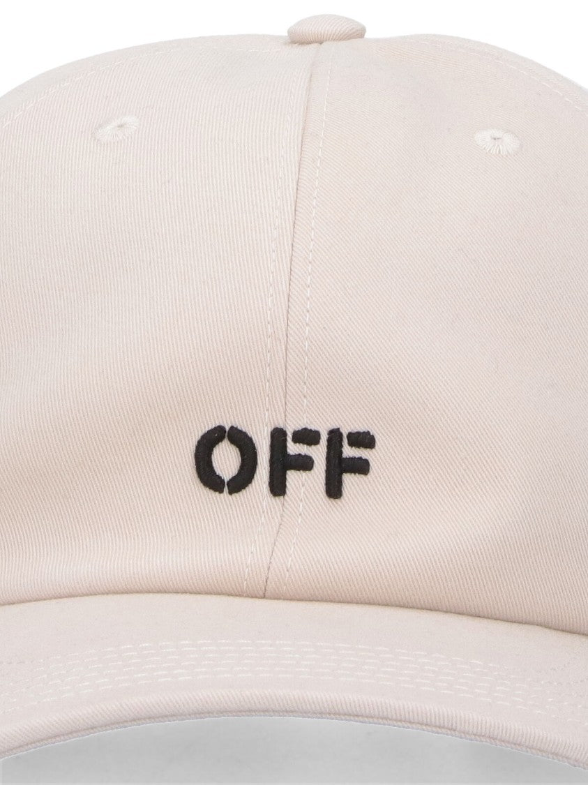 Off-White Curved Visor Baseball Cap With Logo Detail