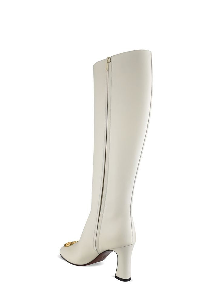 Valentino Garavani Garavani White Leather High Boots