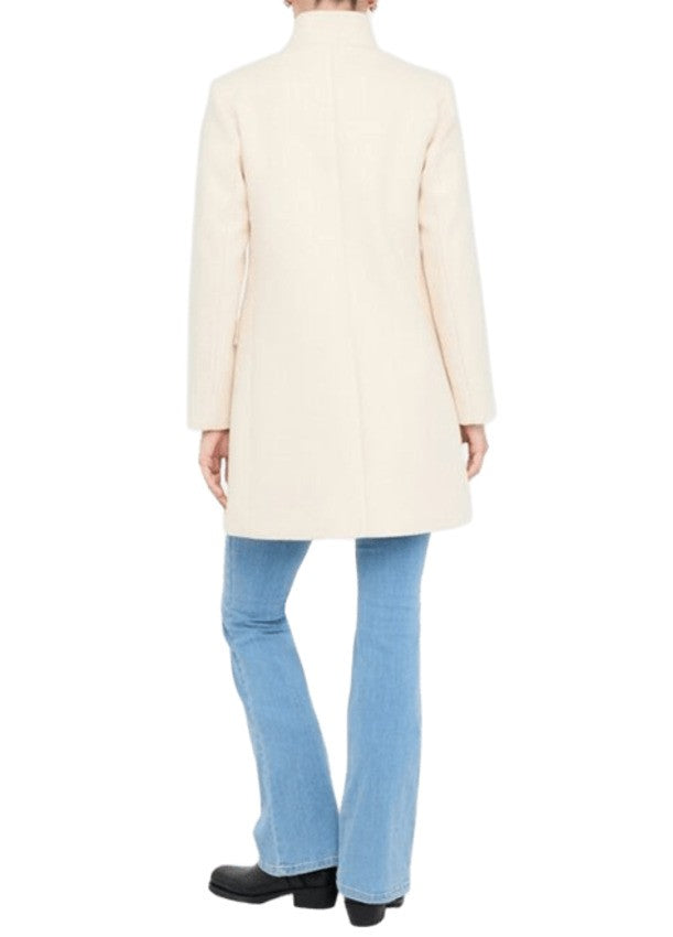 Liu Jo Tailored Beige Coat With Asymmetrical Button Closure