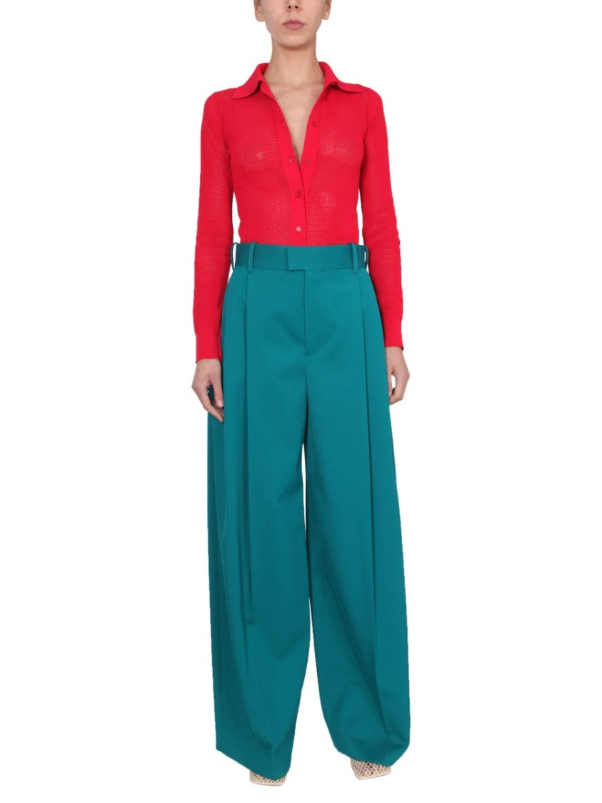 Bottega Veneta Mesh Knit Cardigan With Fitted Silhouette