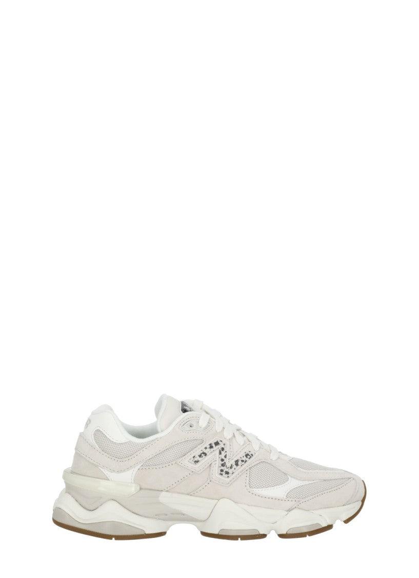 New Balance Ivory Leather Fabric Abzorb Cushioning Low-Top Sneakers