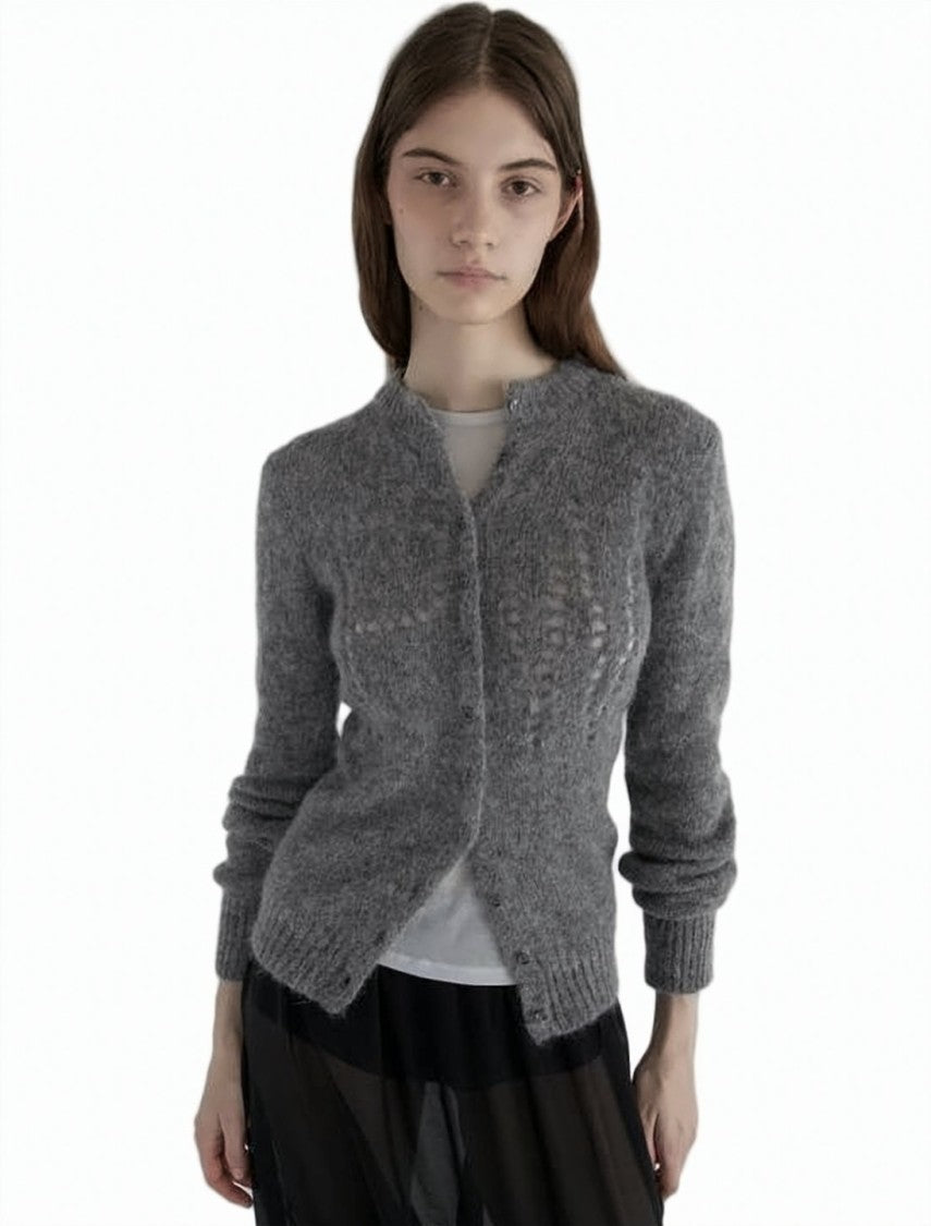 Paloma Wool Slightly Loose Grey Alpaca Cardigan