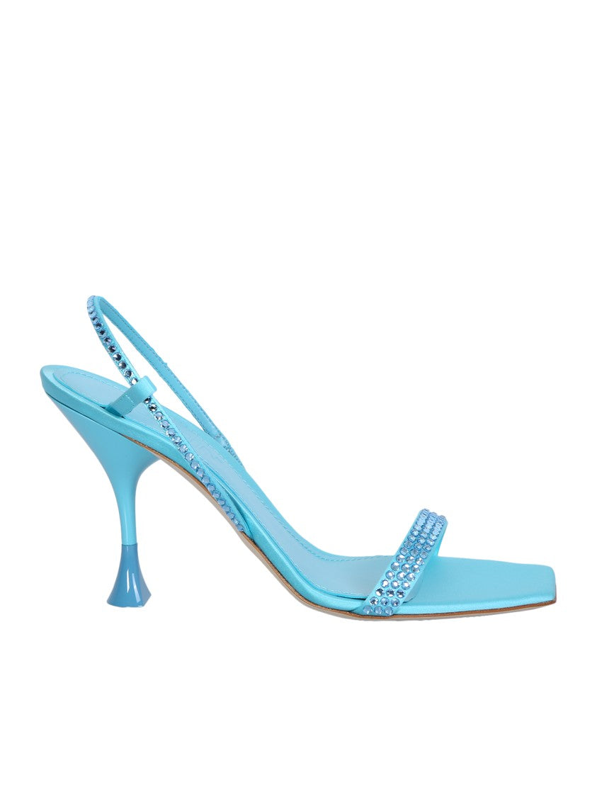3Juin Blue Leather Sandals