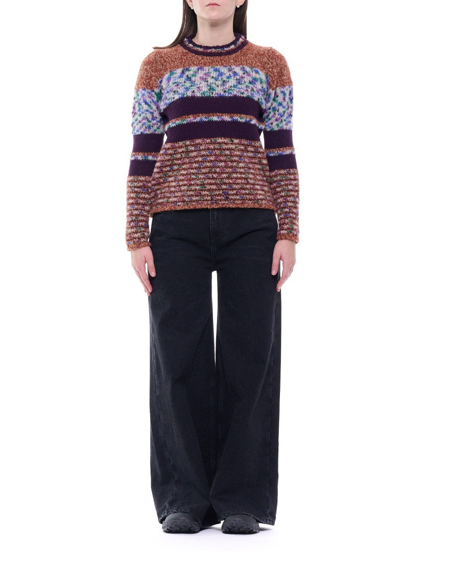Fabrizio Del Carlo Multicolor Striped Wool Sweater