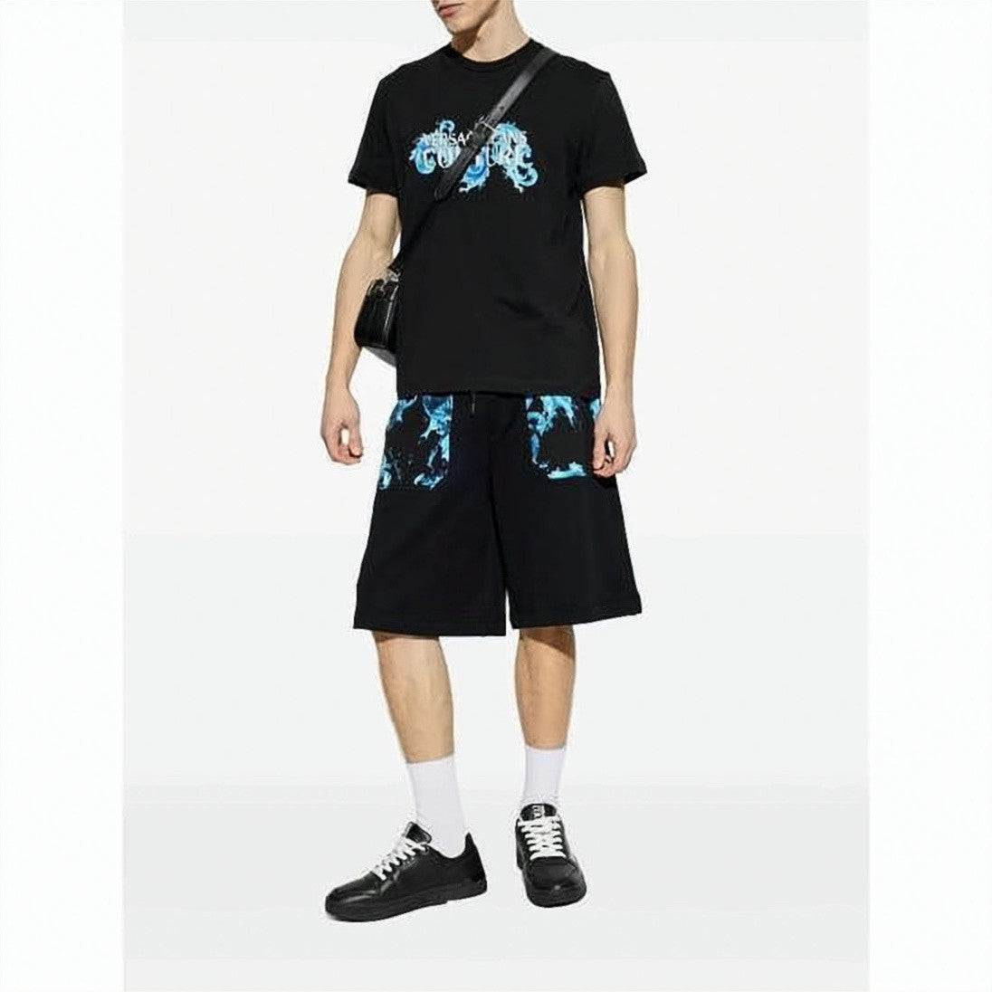 Versace Short-Sleeve T-Shirt With Bold Graphic Print