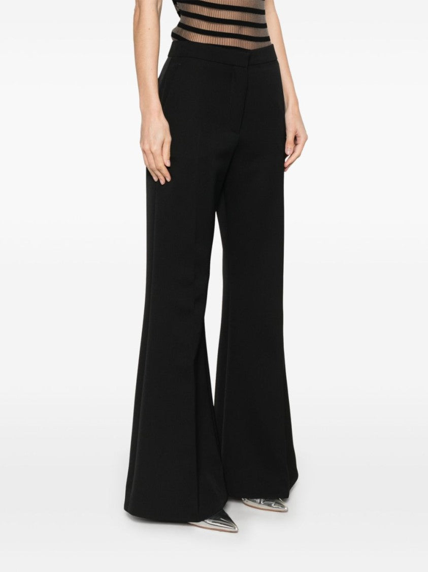 Givenchy Black Flared Trousers With Concealed Fastening