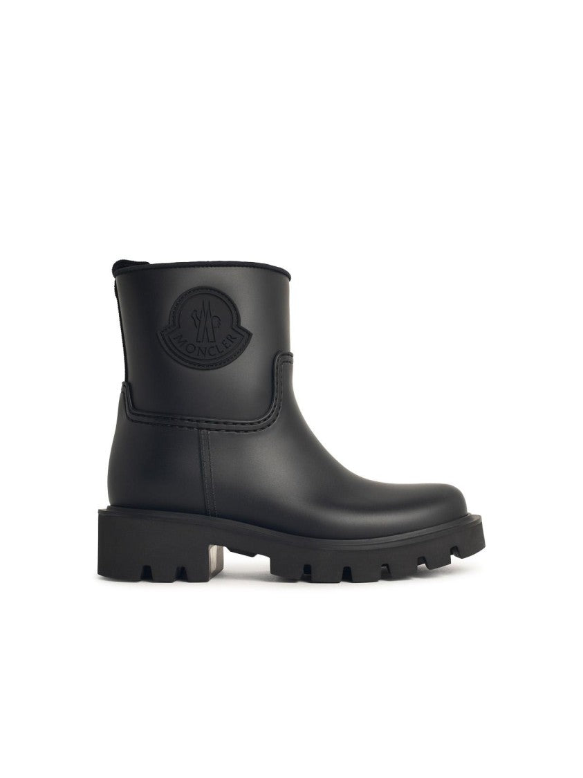 Moncler Kickstream' Black Pvc Rain Boots