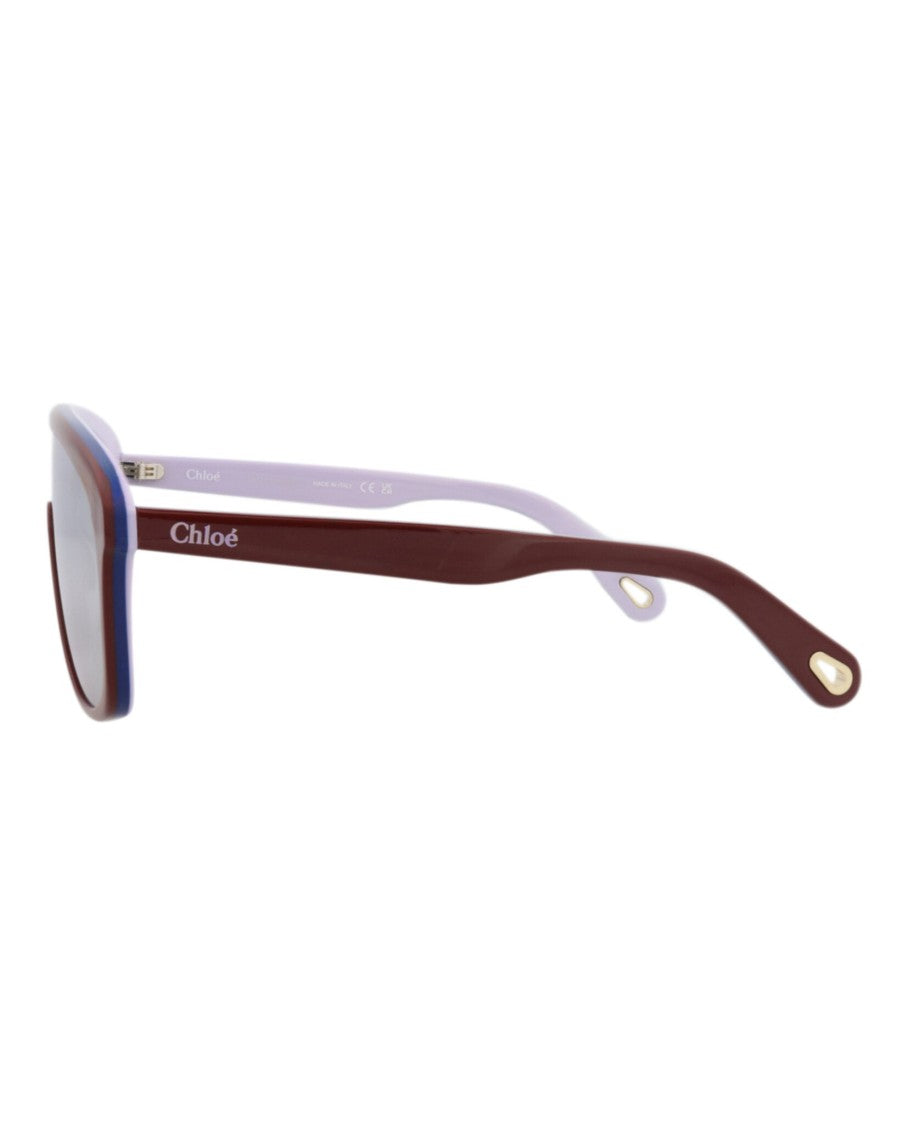 Chloé Aviator-Frame Recycled Acetate Sunglasses