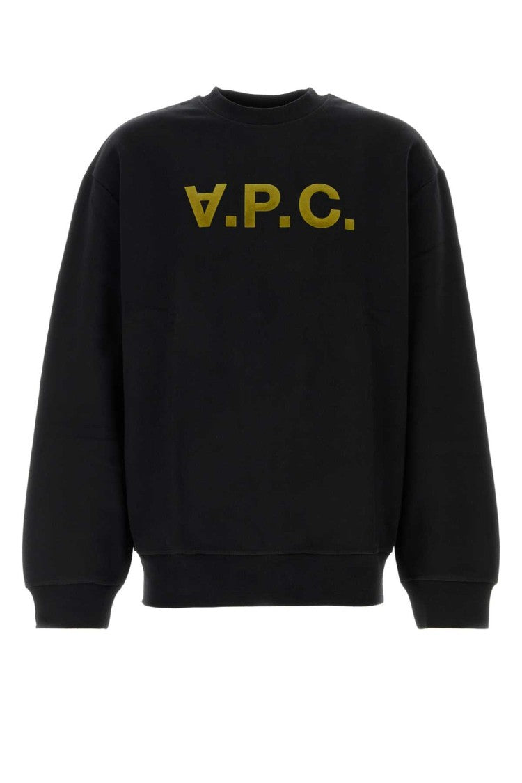 A.P.C. Black Stretch Cotton Oversize Sweatshirt