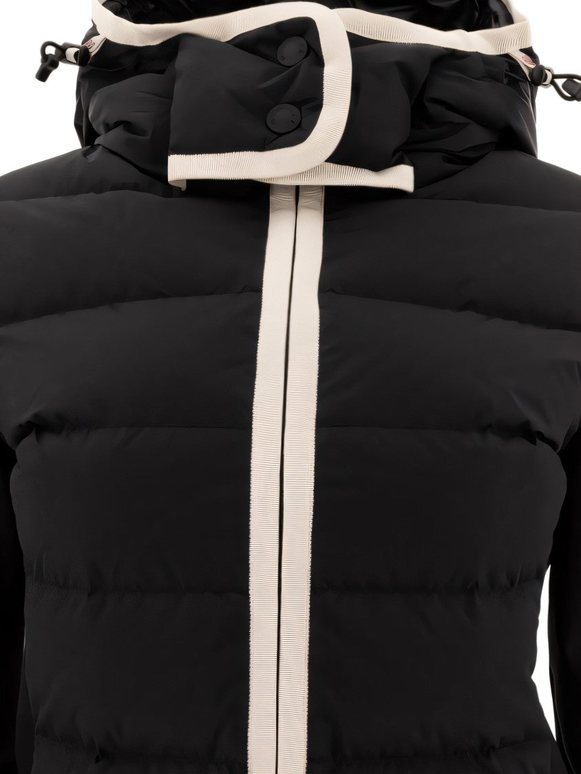 Moncler Fitted Padded Jacket With High Collar And Quilted Design