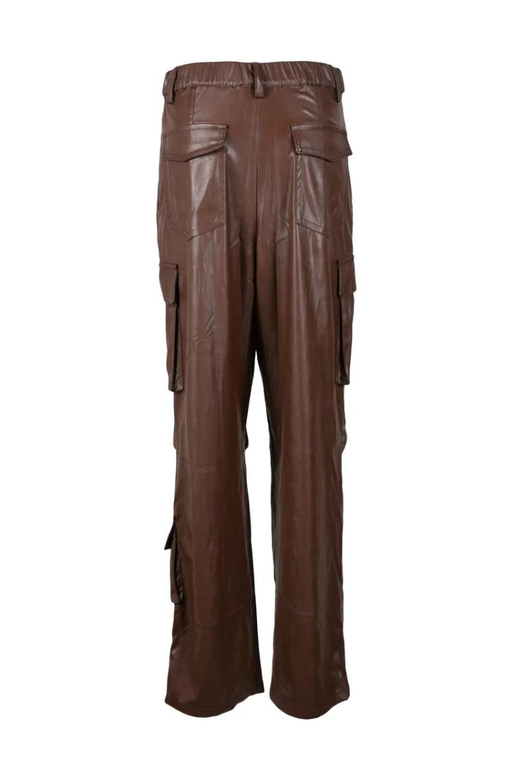 Aniye By Cropped Brown Trousers With High Waist