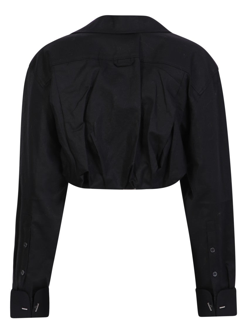 Jacquemus Black Cotton Cropped Shirts