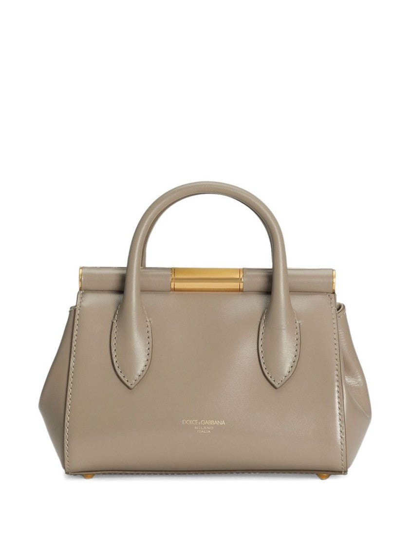 Dolce & Gabbana Structured Handbag With Gold-Tone Hardware And Detachable Chain Strap