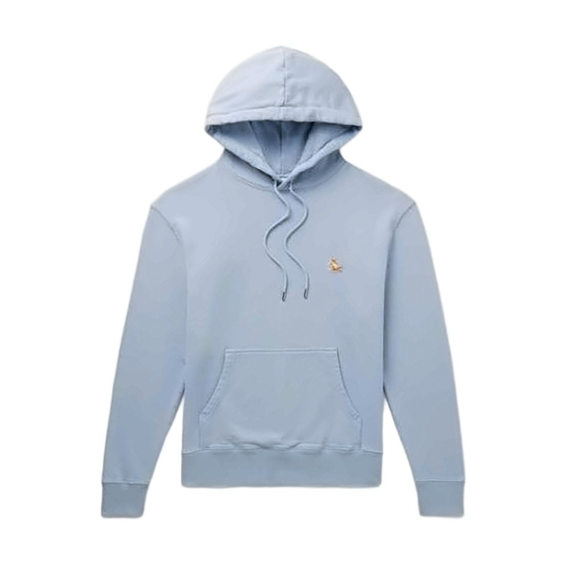 Maison Kitsuné Light Blue Cotton Hoodie With Front Kangaroo Pocket And Adjustable Drawstring