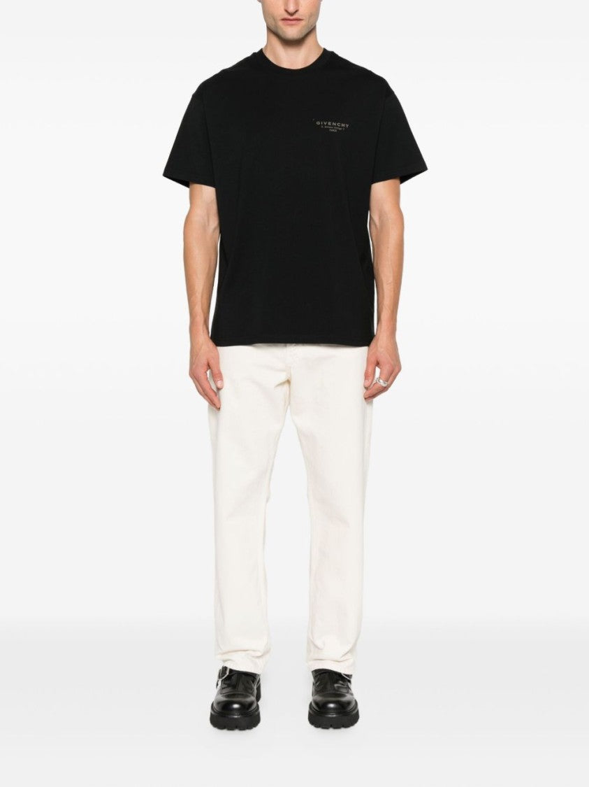 Givenchy Black Logo Print Crew Neck T-Shirt
