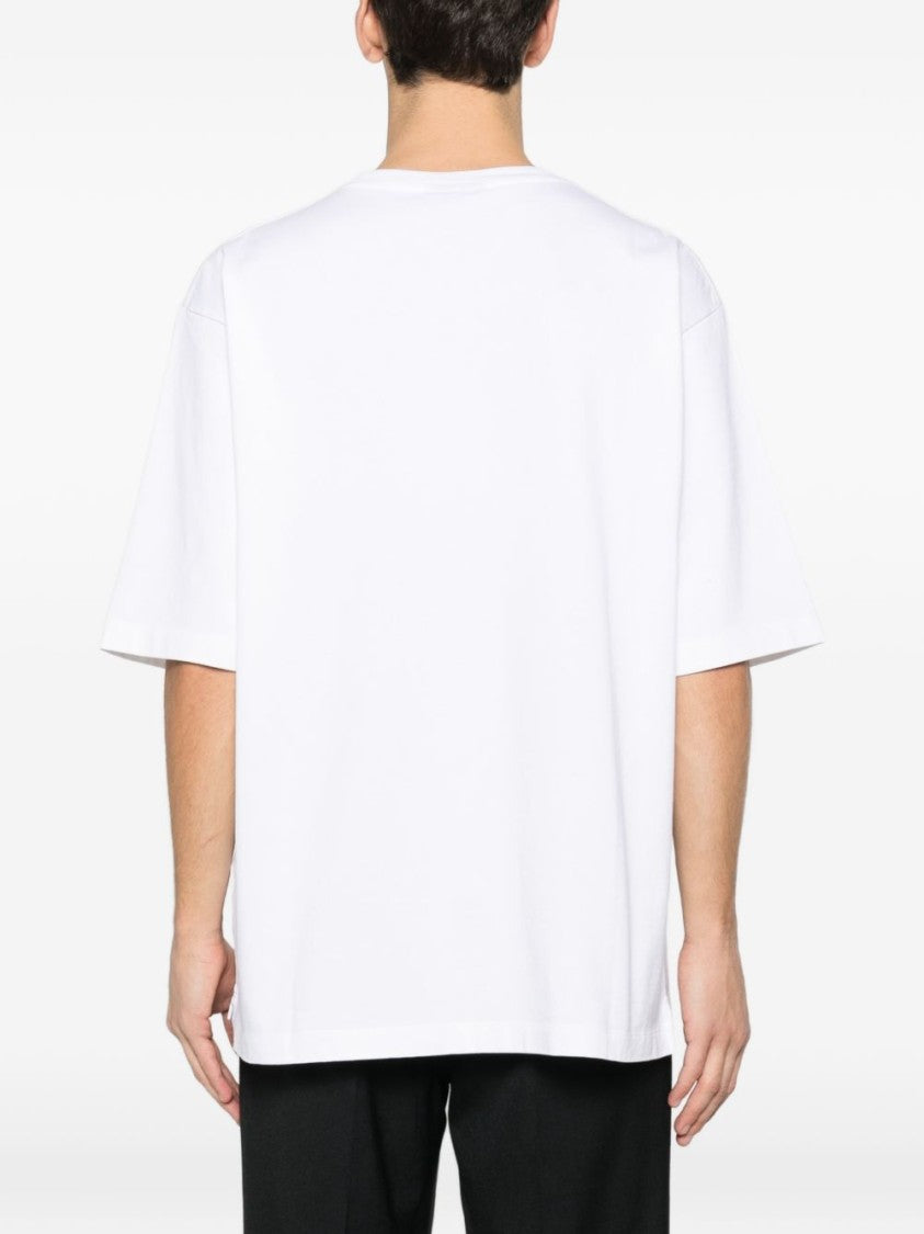 Dsquared2 Minimalist White Cotton T-Shirt With Logo