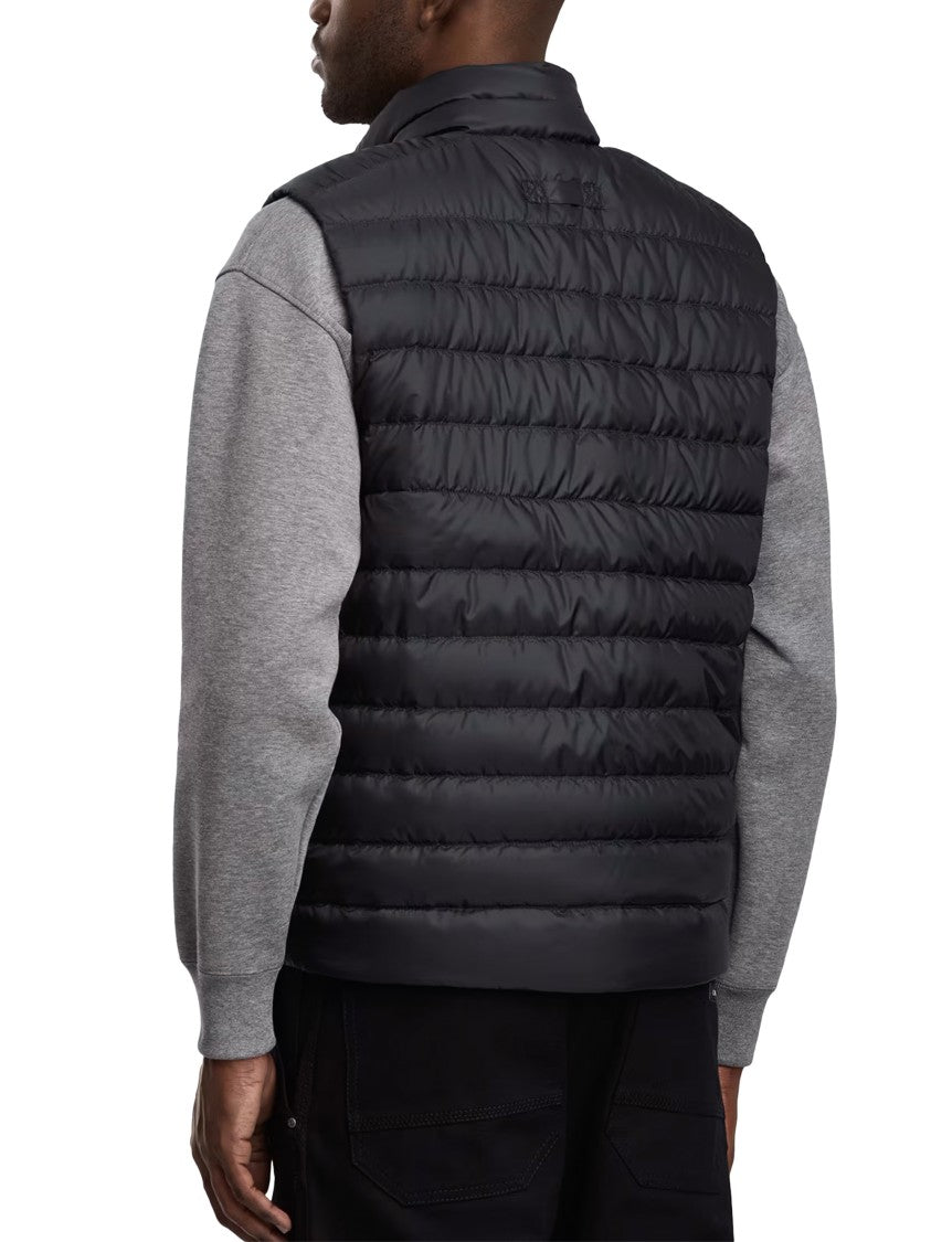 Canada Goose Quilted Black Insulated Vest With High Collar