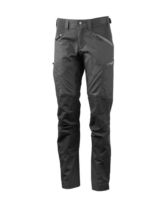 Lundhags Sleek Black Straight Pants With Reinforced Design And Functional Pockets