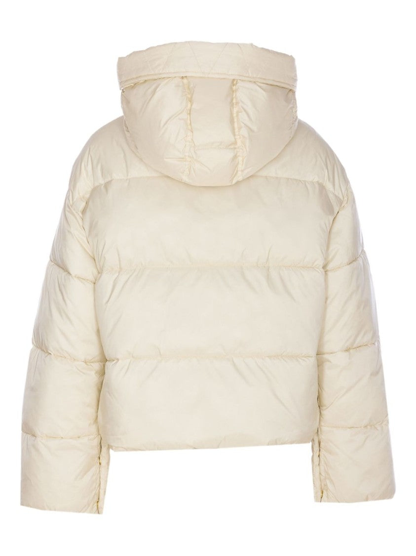Pinko Cropped Puffer Jacket With High Collar