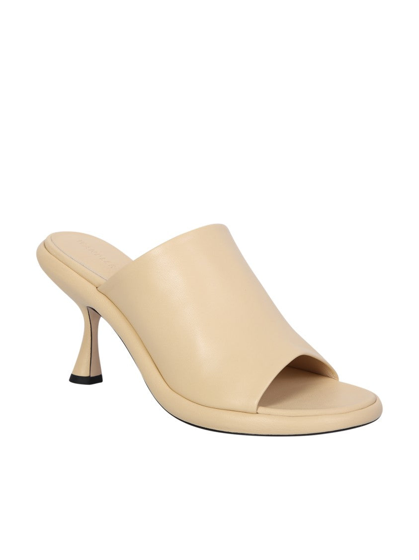 Wandler Beige Lambskin Sandals