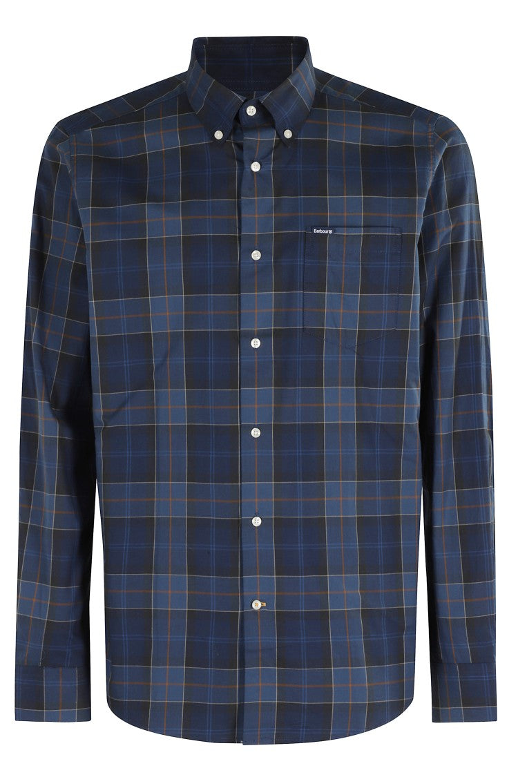 Barbour Tartan Patterned Barbour Shirt In Deep Midnight Hues