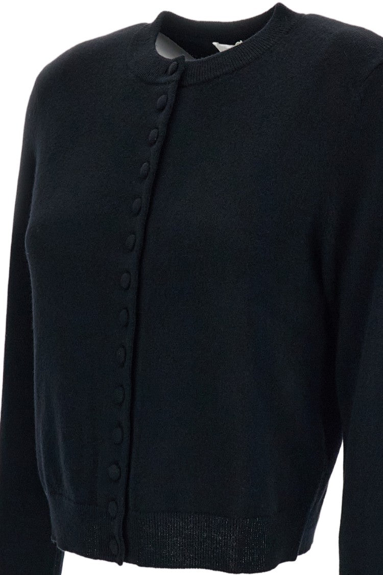 Lisa Yang Black Wilona Cropped Cashmere Cardigan