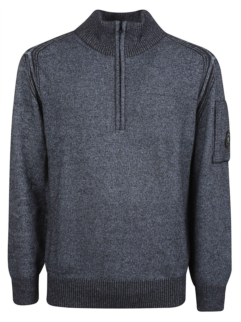 C.P. Company Half-Zip Textured Knit Sweater