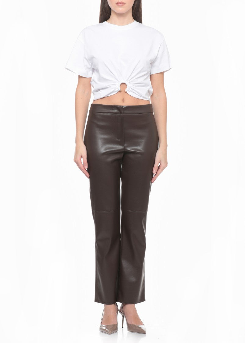 Rabanne White Cropped Cotton T-Shirt
