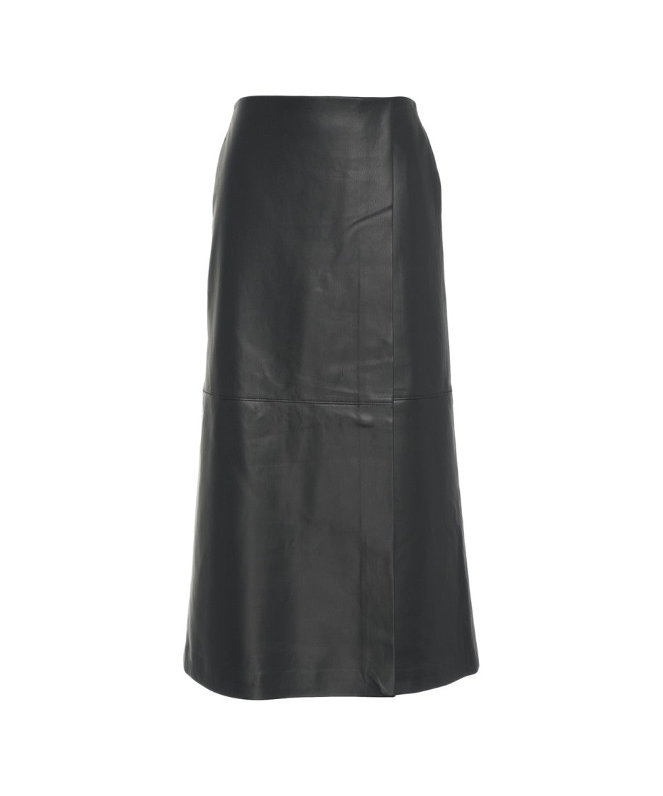 Viktoria Chan Fluid A-Line Maxi Skirt In High-Quality Faux Leather