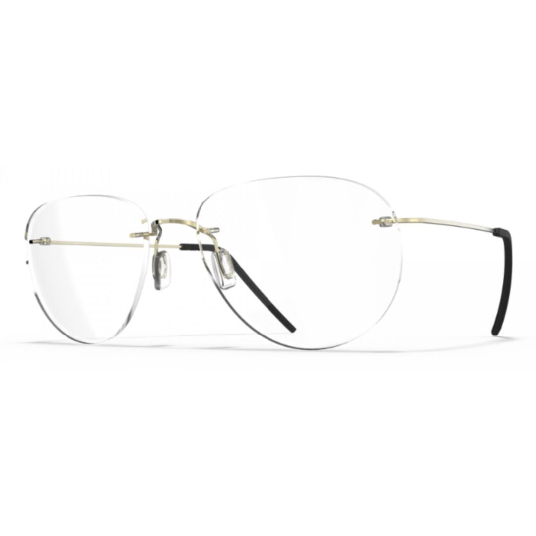 Blackfin Bf1070 Aero Loop B1-P2 Rimless Gold Beta Titanium Eyeglasses With Minimalistic Frame