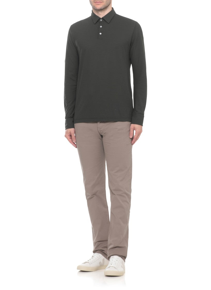 Zanone Two Buttons Cotton Polo Shirt