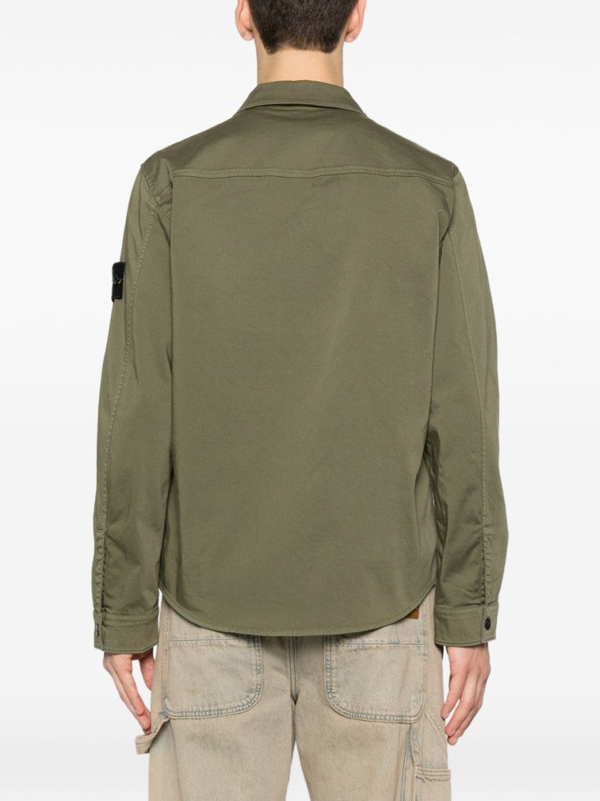 Stone Island Military Green Regular Fit Shirt